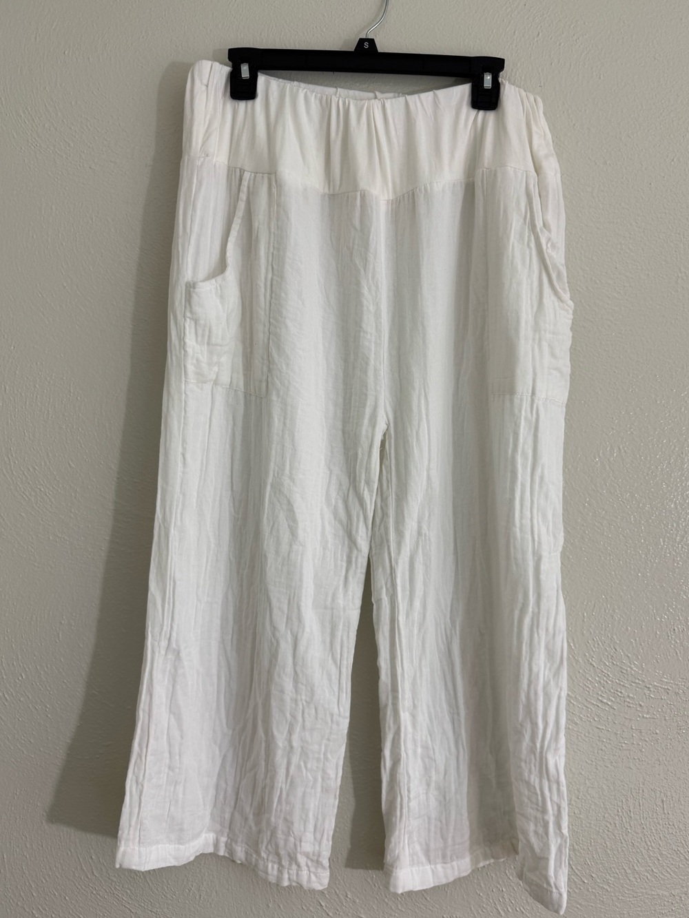 The Paper Lace Crop Cotton Pants Breezy Wide Leg